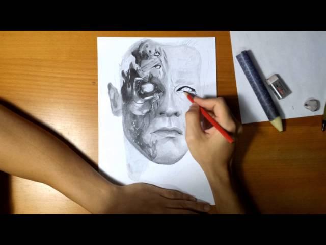 Drawing the Terminator (T-800)!!!