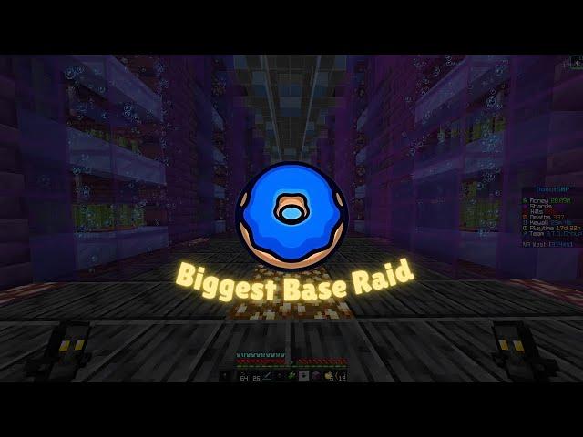 Raiding the Biggest Base in Donutsmp.net #donutsmp #baseraid