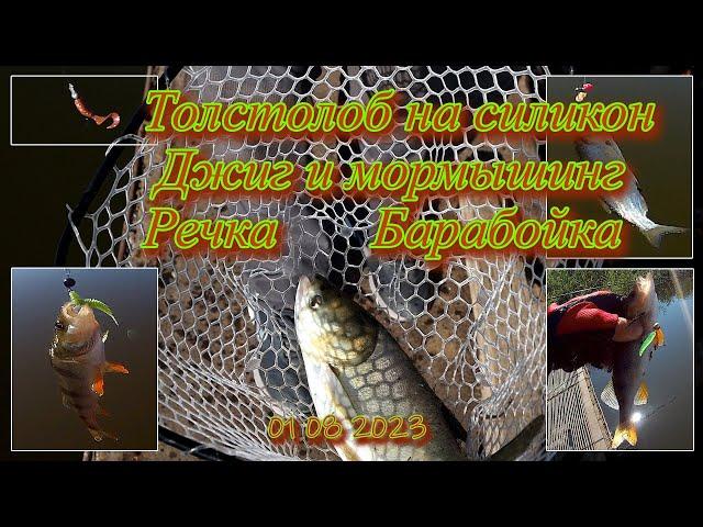 Толстолоб на силикон. Мормышинг и джиг. Речка Барабойка. 01 08 2023