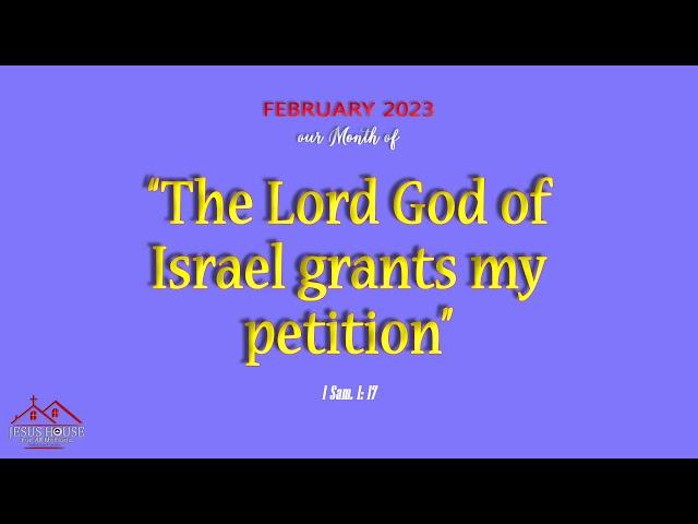 Pastor Femi Awe | The Lord God of Israel grants my petition.
