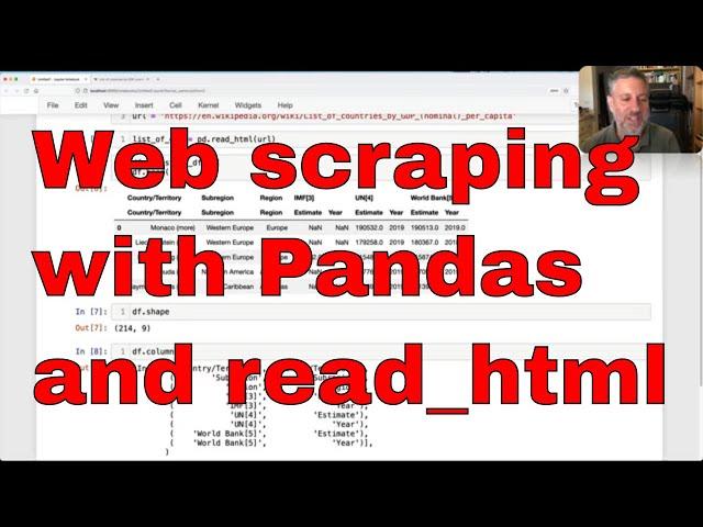 Scraping HTML tables into Pandas with read_html