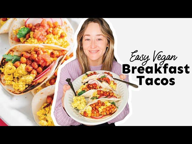 Vegan Breakfast Tacos (With "Bacon" Chickpeas!)