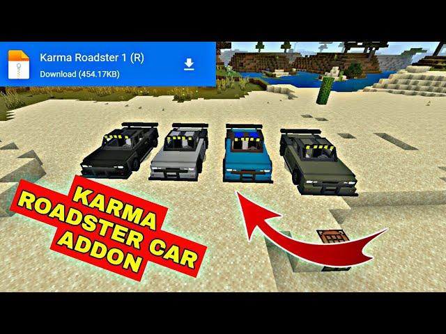 KARMA ROADSTER CAR ADDON FOR MINECRAFT POCKET EDITION | CAR ADDON MINECRAFT PE | BAMNAWAT GAMING