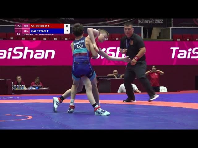 Qual. GR - 48 kg: A. SCHNEIDER (GER) v. T. GALSTYAN (ARM)