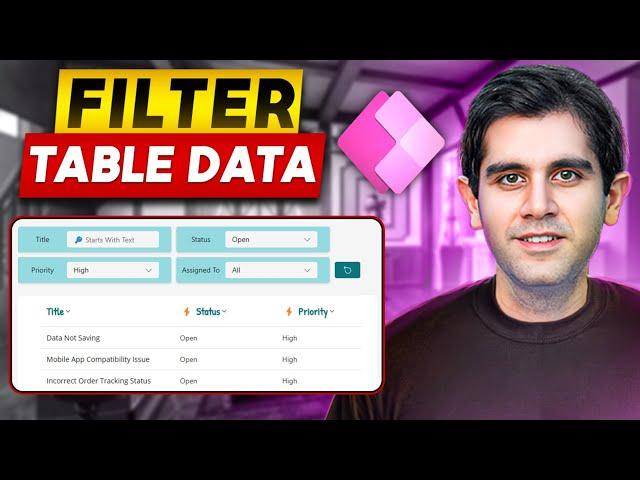 How to Filter SharePoint List Data in Power Apps TABLE Control | Multiple Filters