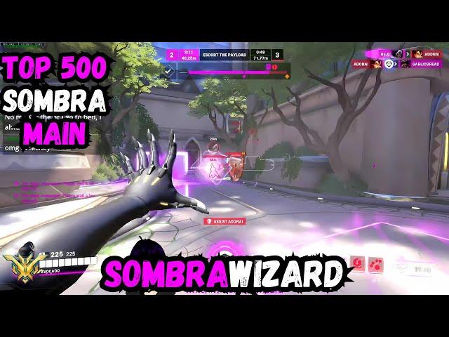 32 ELIMS! SOMBRA WIZARD TOP 500 SOMBRA GAMEPLAY - NUMBANI - OVERWATCH 2  SEASON 13