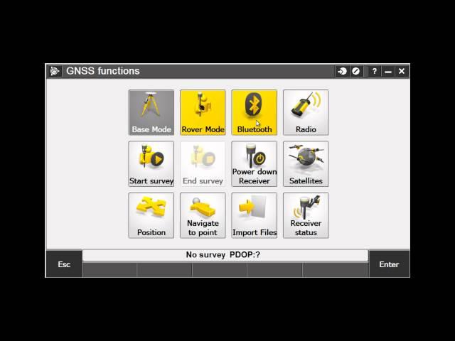 GNSS Functions Screen in Trimble Access