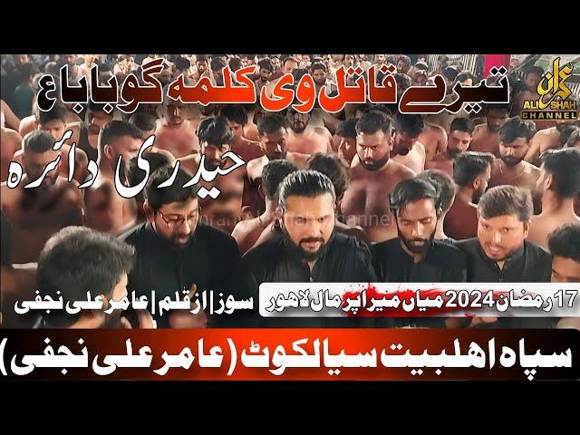 17 Ramzan 2024 | Sipah e Ahlebait Sialkot | Haideri Daira | Teray Qatal Ve Kalma Go Baba | Mian Meer