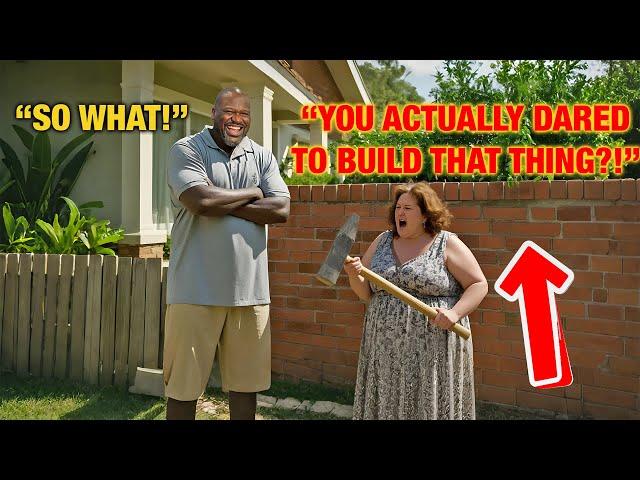 Annie from the HOA cut down Big Shaq's hedges—so he built a brick wall instead!