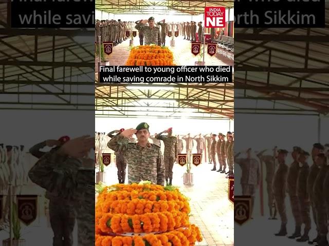 Watch: Final farewell to young officer who died while saving comrade in North Sikkim