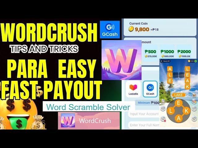 FREE GCASH | WORD CRUSH LEGIT WITHDRAWAL | EARNING APP USING PHONE | WORDCRUSH TIPS AND TRICKS