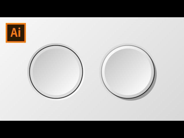 How to Create Neumorphism Style 3D Button - Adobe Illustrator