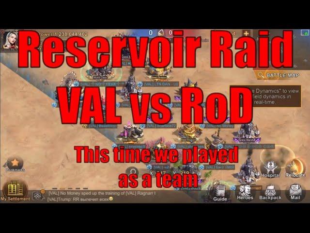 State of Survival : Reservoir Raid Summit - VAL vs RoD