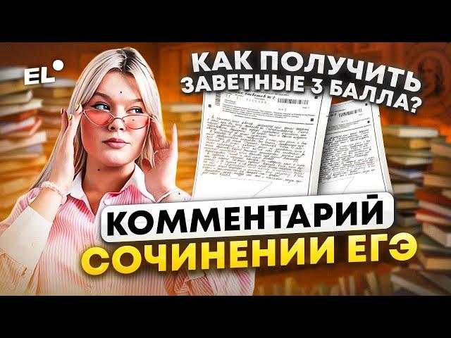 ПИШЕМ КОММЕНТАРИЙ НА ВСЕ 3 БАЛЛА В ЕГЭ ПО РУССКОМУ 2024 | Геля Русичка EL