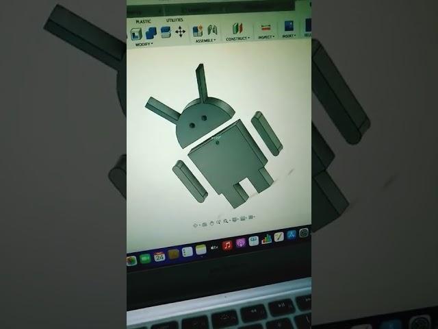 Android logo 3D Design|Adobe Fusion 360 | Made By Mayur Jethani | Indore#android #fusion360