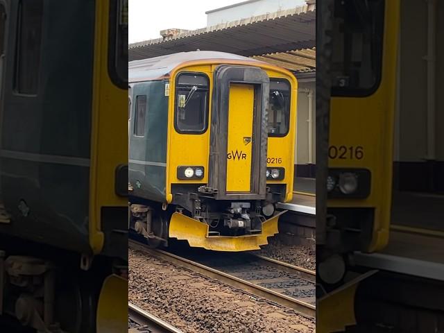 GWR class 150 rattling into Dawlish Station with the Exmouth to Paignton service 150216-150263 DMUs