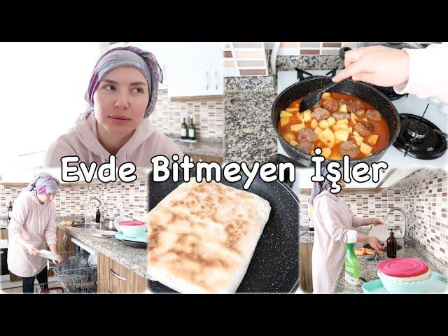 Evdeki Rutin İşler Ara Verdim Çamaşır Bulaşık Yemek⁉️ Günün Menüsü  Günlük Vlog