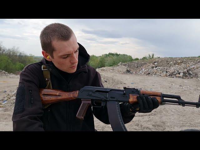 Стрельба с АК-74, как это работает?! Shooting with an AK-74, how does it work?!