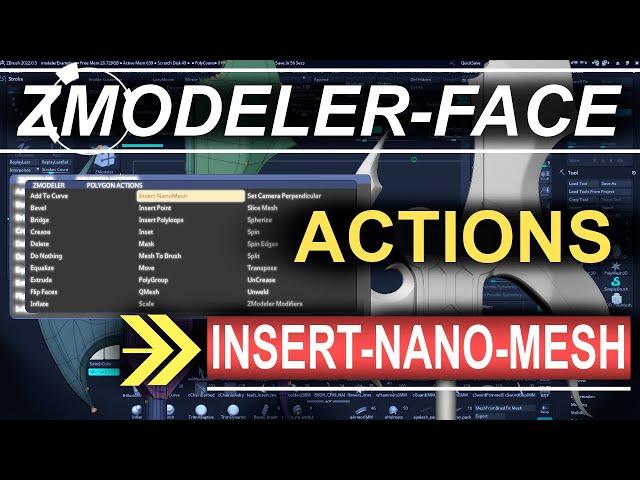 ZBrush - ZModeler Polygon(Actions) - "Insert-Nano-Mesh"