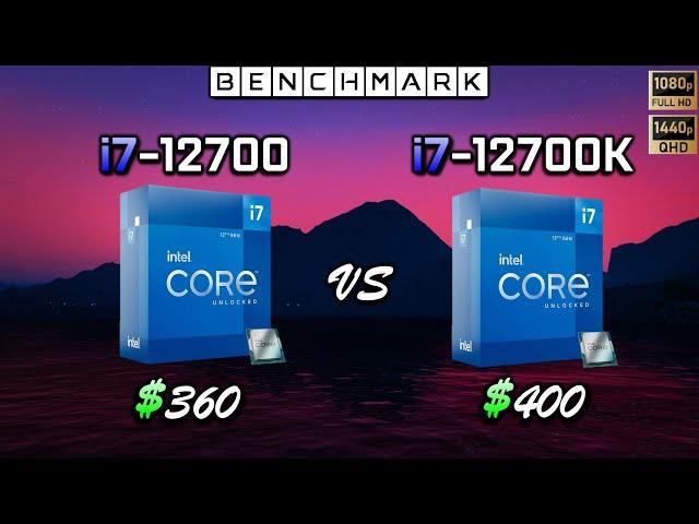 Intel i7 12700 vs i7 12700K // Benchmark // Test in 7 Games