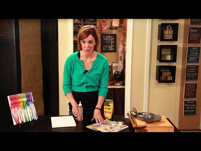 How to Melt Crayons On Canvas : Crafting Projects