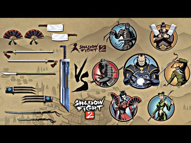 Shadow Fight 2 | All Boss Weapons vs All Bosses