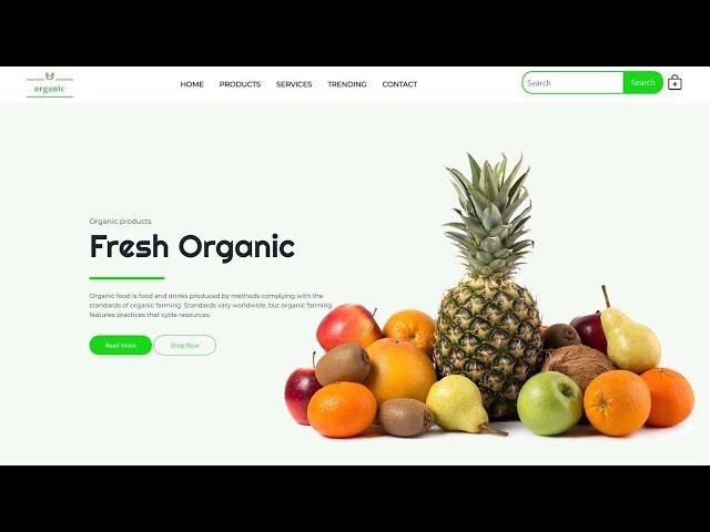 Responsive E-commerce Food Shop Website Using Bootstrap-5