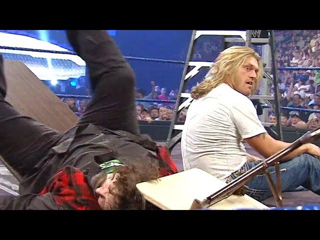 Edge destroys Mick Foley