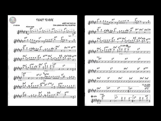 Ticket To Ride Alto Saxophone PlayAlong | John Lennon and Paul McCartney