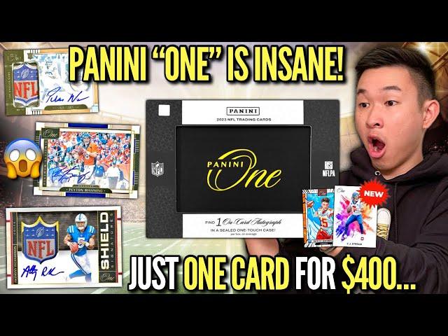 The NEW PANINI "ONE" Football is the CRAZIEST SET EVER (1 Card Per Box)!  2023 One Hobby Review x4