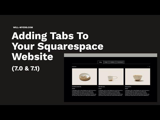 Adding Tabs to your Squarespace website (Squarespace 7.0 and 7.1)