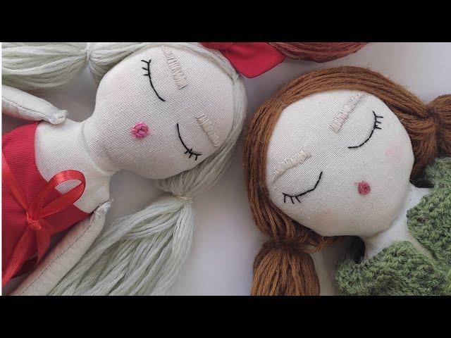 Cute Handmade Rag Doll Tutorial with Free Pattern#diy #doll