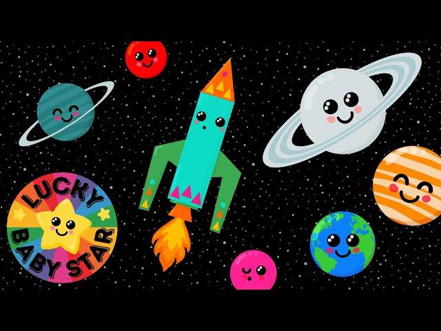 Baby's 1st Space Adventure: Baby Sensory Fun - Colourful Rockets & Planets - High Contrast Video