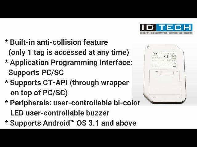 #idtechindia ID Tech Solutions Pvt. Ltd. | ACS 122U | ACR 122U | USB NFC Smart Card Reader