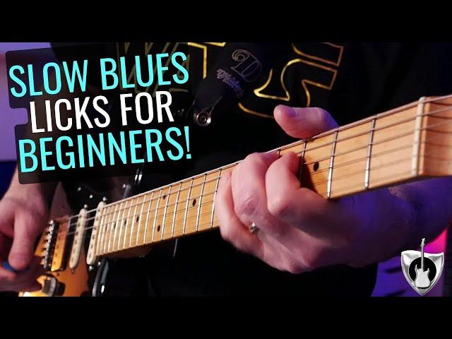 5 SLOW BLUES Guitar Licks For BEGINNERS | and WHY they work!