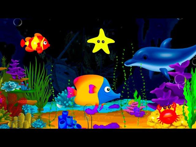 Soothing fishes  Calming Undersea Animation 🪸 Aquarium  Baby Lullaby 
