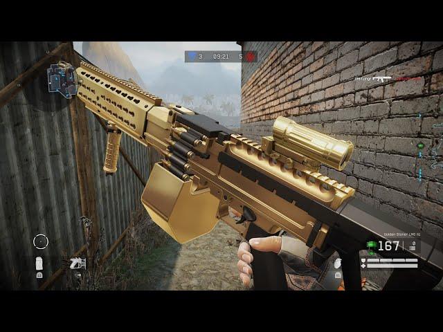 Warface Weapons - Golden Stoner LMG A1 - Team Deahtmatch - Dock