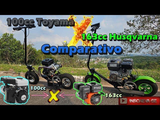 Comparativo 100cc Toyama x 163cc Husgvarna Customização sob encomenda equipe Amilzera