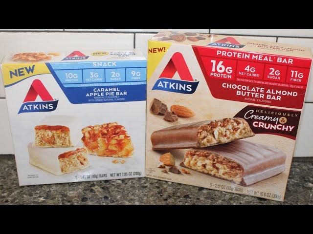 Atkins Caramel Apple Pie Snack Bar & Chocolate Almond Butter Meal Bar Review