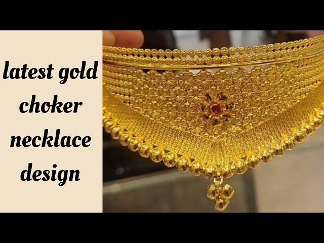 latest gold choker necklace light weight #gold #shorts #viral #trending #necklace