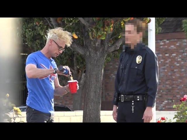 DRINKING IN PUBLIC - COP PRANKED with MAGIC!!!