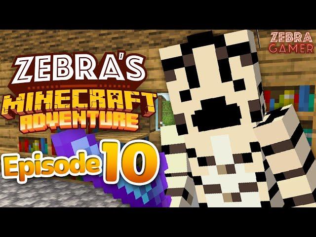 Zebra's Minecraft Adventure Part 10 - Enchanted Diamond Tools! Trading with Villagers!