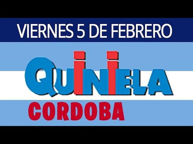 Resultados de la Quiniela de Córdoba del Viernes 5 de Febrero del 2021