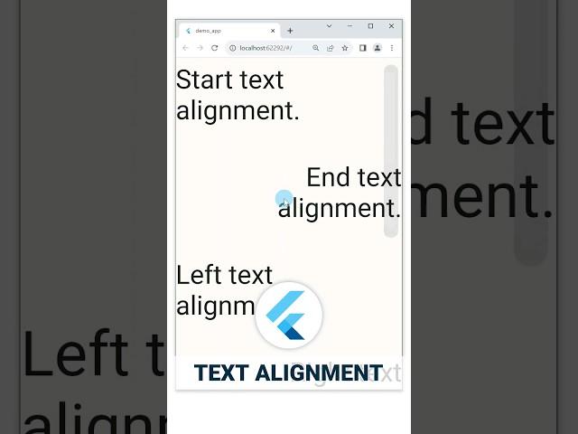 6 Text Alignment Options In The Flutter Text Widget.   #shorts