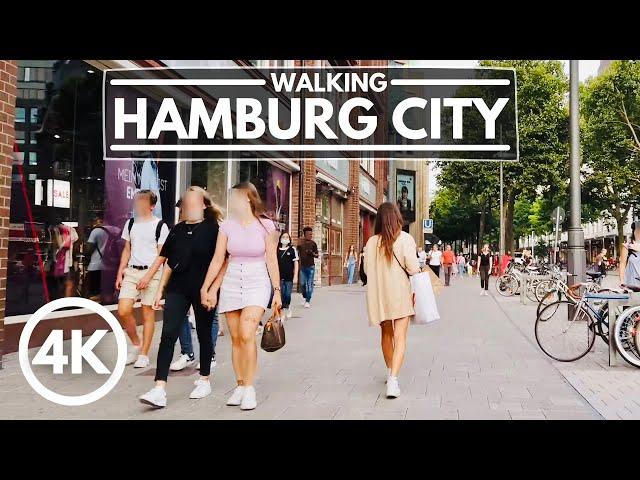 [4K] Walking in Hamburg Germany Summer 2020 - City Center Tour 4K