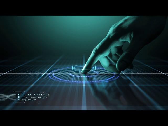 After Effect Logo Intro/Outro, Futuristic Technology with a Finger Touch