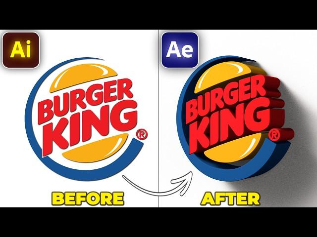 Make ANY LOGO 3D in After Effects and Illustrator WITHOUT PLUGINS