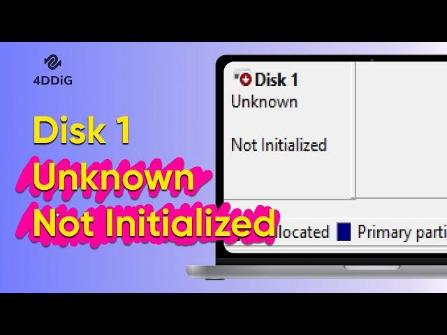 Disk 1 Unknown Not Initialized | How To Fix Disk 1 Unknown Not Initialized Issue Windows 11/10/8