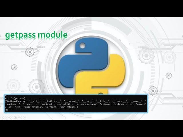 37.Complete Python Basics for Automation -  getpass() module