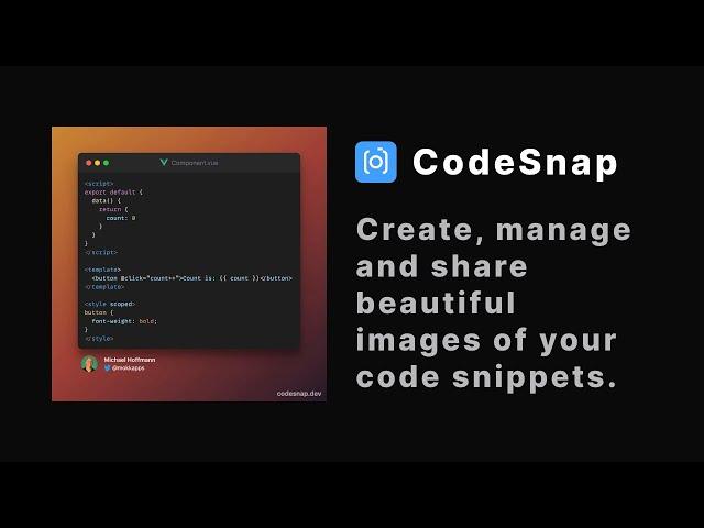 How to use CodeSnap.dev to create & manage beautiful code snippets